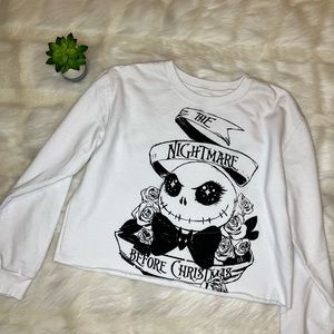 Disney | Nightmare Before Christmas Cropped Sweatshirt XL